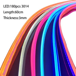 60CM 고휘도 쉬운 설치 순차 윙커 테이프 18W DRL 회전 신호 튜브 라이트 180 pcs led