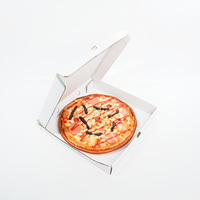 Caja de Pizza Corrugada Desechable Ecológica con Logotipo Personalizado para Restaurante, con Laminado Mate y Relieve