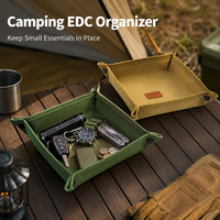 Plateau d'organisation pliable résistant à l'eau pour l'extérieur avec coins à clipser pour le camping