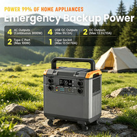 Station Solaire Portable 3000W 5376Wh LiFePO4 Générateur Solaire MPPT Onde Sinusoïdale Pure Stockage d'Énergie Domestique Démarreur d'Urgence Panneau Solaire