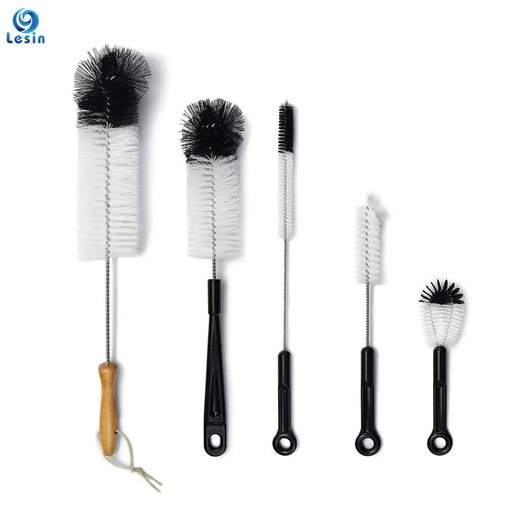 5 Pack Long Manual Baby Milk micro Bottle cleaning Brush