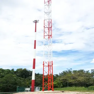 4g wifi torre zincato a Caldo 3 zampe tubolare di acciaio a traliccio telecom antenna mobile albero torre di Telecomunicazione tubolare torre