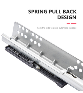 KINGSTAR V2シングルエクステンション2フォールド1.5/1.4mmプッシュトゥオープンアンダーマウント引き出しスライドキッチン用調整ネジ付きベッドルーム - Product Image 3