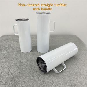 Mug de voyage isotherme droit non conique de 20 oz et 30 oz, résistant aux chocs, pour sublimation, avec poignée - Product Image 3