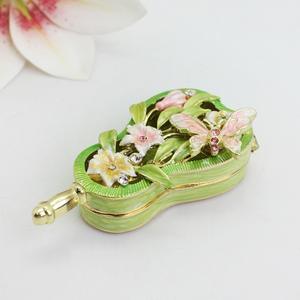 Boîte à bijoux décorative en émail <span class=keywords><strong>de</strong></span> <span class=keywords><strong>conte</strong></span> <span class=keywords><strong>de</strong></span> fées peinte à <span class=keywords><strong>la</strong></span> main en métal plaqué or, Cendrillon endormie, cadeau d'anniversaire - Product Image 5