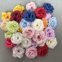 8cm Rosenknospen-Hut Kostüm-Kopfschmuck DIY Seiden-Kunstblume Grenzüberschreitender Halloween-Kranz Rosenblüten im Landhausstil