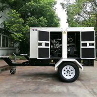 Groupe électrogène diesel silencieux 20-80 kW, démarrage automatique, station d'alimentation portable, petit groupe électrogène électrique pour la maison et l'industrie