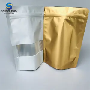 Wholesale Food Grade Plastic ziplock Packaging Bag Stand up Pouches With Clear Window