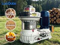 Broyeur à granulés de biomasse verticale LUODATE 10-25TPH pour bois dur, machine de pressage de bois pour la production de granulés de combustible biomasse