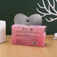 Éponge de maquillage PET transparente personnalisée boîte en plastique de houppette boîte d'emballage pliante pratique avec impression