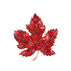Al por mayor, nuevos broches de corsage de boda de aleación de arce, estilo retro chino mejorado, accesorios de esmalte degradado para mujer, ideales para regalos. - Product Image 4