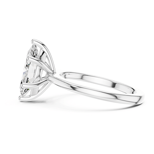 Elegante Anillo de Compromiso Clásico con Diamante Solitario Marquise de Moissanita de 1.5 Quilates, Chapado en Plata de Ley 925, para Bodas y Fiestas de Lujo - Product Image 4