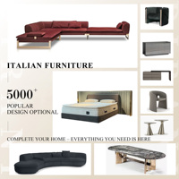 Service clé en main pour projet de mobilier complet pour appartement, mobilier italien de luxe sur mesure, salon, canapé, ensemble de chambre à coucher