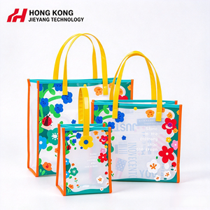 Bolsa de Compras Transparente de PVC Personalizada de Gran Capacidad, Tipo Jelly, de un Solo Hombro, para Playa, Viajes, Almacenamiento, Regalos y Promociones - Product Image 1