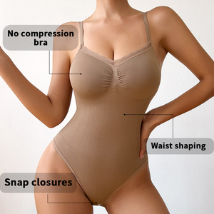 En gros Marque privée Body sculptant une pièce sans couture en jersey tissé pour femme, effet rehausseur de fesses et contrôle du ventre, effet <span class=keywords><strong>amincissant</strong></span> de la taille S - Product Image 4