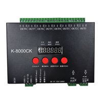 Контроллер K8000C DMX512 для светодиодных пикселей RGB, полноцветный контроллер K-8000C DC5-24V для светодиодных лент WS2811 WS2812 SK6812 и LED-модулей