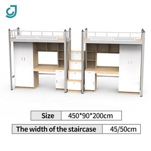 Современная квартира кровать мебель двухэтажная железная студенческая двухъярусная кровать с двумя этажами для металлической школьной мебели - Product Image 5