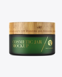 Công suất lớn lọ thủy tinh mỹ phẩm với nắp tre cho mỹ phẩm - Product Image 5