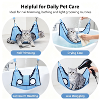 Hamac de toilettage respirant en maille pour animaux de compagnie, sac de contention pour chat et chien, aide au toilettage pour la coupe des ongles et le bain