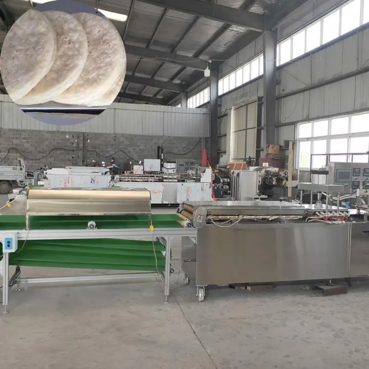 Hoch effiziente Maschine zur Herstellung von gebackenen Tortillas voll automatische Pfannkuchen maschine