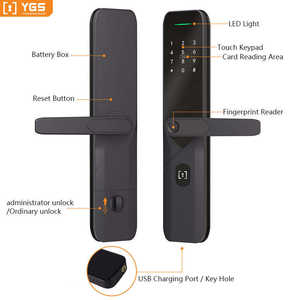 Chine gros Wifi disponible carte <span class=keywords><strong>porte</strong></span> <span class=keywords><strong>d</strong></span>'<span class=keywords><strong>entrée</strong></span> mot de passe empreinte digitale <span class=keywords><strong>serrure</strong></span> intelligente empreinte digitale - Product Image 5