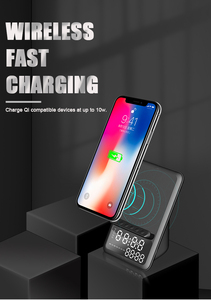 Hộp Đóng Gói OEM Và AUX-IN LOGO Đồng Hồ Báo Thức Loa Không Dây Có Bộ Sạc Không Dây - Product Image 5