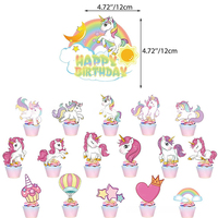 Articles de fête sur le thème des dessins animés bleus, kit de décorations pour fête d'anniversaire d'enfants, décorations d'anniversaire pour enfants