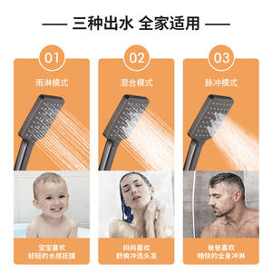 Ensemble de robinetterie de douche encastrée murale gris bronze personnalisé pour hôtel et usage domestique - Product Image 3