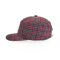 Gorra de Béisbol Retro de Otoño con Bordado 3D, Estilo Ecuestre, Diseño a Cuadros Rojos, Gorra de Pico de Pato a la Moda para Chicas