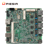 Piesia x86 Board Mini Pc Mainboard Fanless J1900 4 Lan Port USB RS232 TPM2.0 Fanless Nano Pc Computer Itx Motherboard