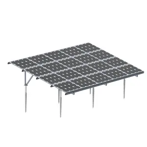 Hot Sale module mounting 1 mw racks photovoltaic solar panel ground mounting system bracket frames in horizontal