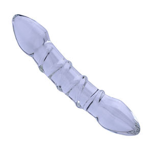 Dildo en cristal à double tête, dispositif de masturbation en verre transparent pour femmes, stimulation du point G, jouet sexuel pour adultes - Product Image 1