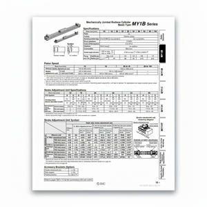 Cilindro sin vástago SMC Pneumatics, cilindros articulados mecánicamente, categoría de producto - Product Image 1