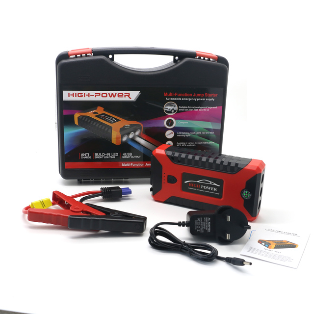 12v High Power Car Power Bank / Multi-Function Portable Lithium Battery Car Jump Starter
