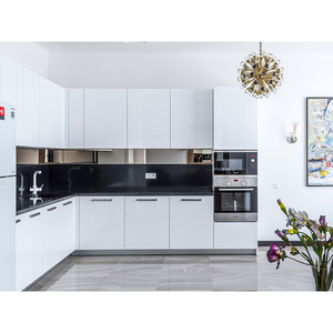 מותאם אישית לבן שחור גרניט מדבקת זכוכית עיצוב שטוח חבילת מיני כיור נירוסטה ארון מטבח ארון - Product Image 1