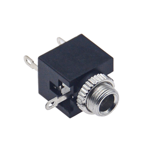 Conector Hembra PJ-301M de 3.5mm para Audio, Montaje Vertical de 3 Pines con Tuerca Roscada - Product Image 4