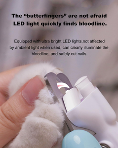 Cortauñas Profesional Iluminado para Mascotas, Perros y Gatos, Personalizado, de Acero Inoxidable y Plástico, Recortador de Aseo, Detección de Ácaros, Seguro - Product Image 2
