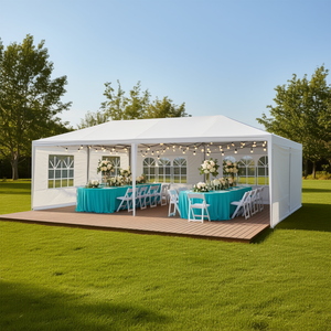 Tente de réception extérieure DB 10x20 pieds, auvent imperméable en Oxford avec 4 parois latérales pour mariage, patio, gazebo - Product Image 2