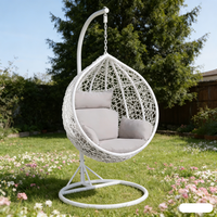 Fauteuil suspendu en rotin, fauteuil suspendu d'extérieur, fauteuil suspendu avec support, balançoire de patio, mobilier d'extérieur, balançoire suspendue au plafond, hamac suspendu