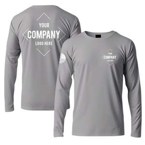 T-shirt a manica lunga a basso MOQ personalizzata <span class=keywords><strong>per</strong></span> uomo Design azienda Logo del Team con immagine di testo camicie Ultra cotone felpa all'ingrosso da donna - Product Image 3