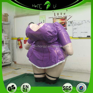 Costume gonflable violet personnalisé Hongyi en PVC, imprimé UV, pour fête au bord de la piscine - Product Image 3