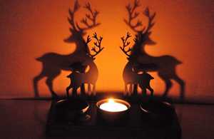 High Quality Modern Elegant Handmade 3 Tea Light <b>Black</b> Reindeer Stylish Vintage Customized logo Decorative Candle <b>Holder</b> - Product Image 2