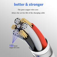 Câble de données magnétique à 360 degrés, câble de charge rapide 3 en 1 avec garantie de 12 mois pour Android pour connecteurs USB de type C