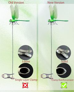 3D libellule chapeau Clips libellule Clips Bug Repe Llent Clip libellule cerf et cheval mouche dissuader louer pour Patio jardin décor - Product Image 2