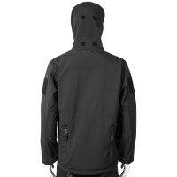JinTeng Usine En Gros Personnalisation Pris En Charge Nouveau Style De Mode Noir Imperméable Soft Shell Tactique Voyage À Capuche Veste