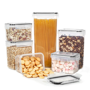 Confezione da 24 grandi contenitori in plastica ermetica per contenitori di cereali organizzatori dispensa per conservare la farina di zucchero altri alimenti secchi - Product Image 4