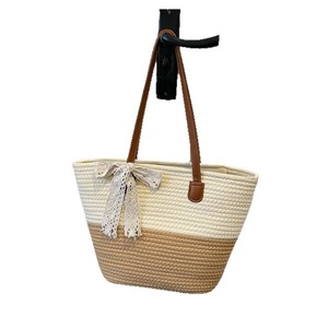 Bolso de Hombro de Paja Estilo 2026, Bolso Tote Tejido de Gran Capacidad, Bolso de Mano para Vacaciones en la Playa - Product Image 4