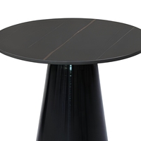 Pied de table en marbre noir, base en aluminium, support rond pour table de salle à manger, hôtel, bar