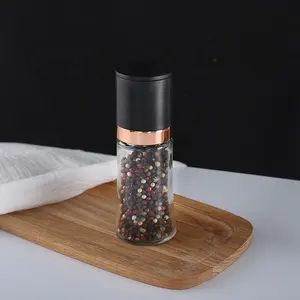 Moulin à poivre professionnel de cuisine, manuel, à manivelle, pour sel, épices, marbre, 150ml