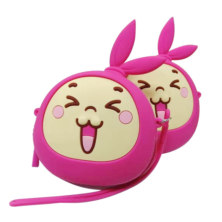 Индивидуальный мультяшный рекламный силиконовый резиновый кошелек для монет с брелоком водонепроницаемый силиконовый маленький кошелек для монет на молнии